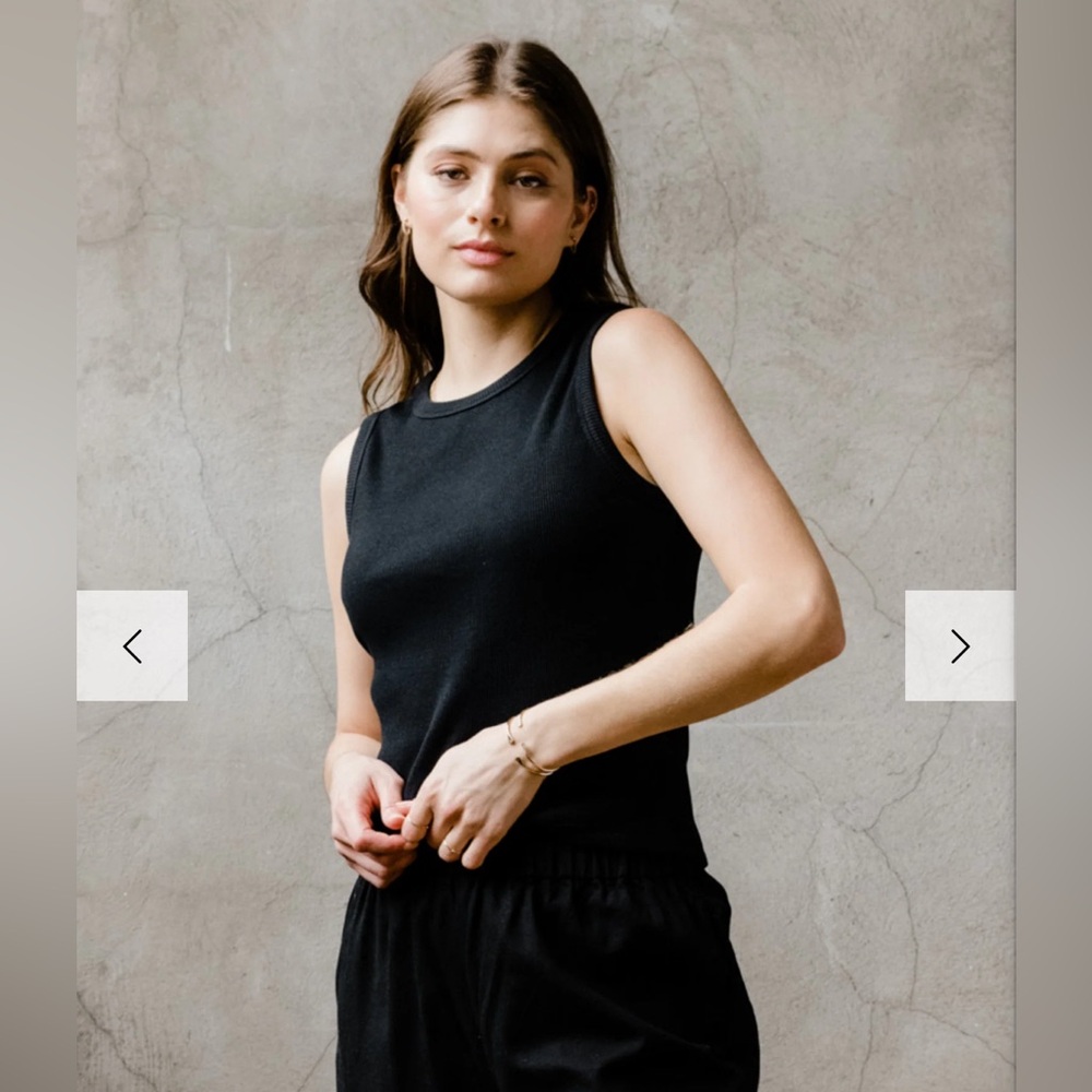 ⭐️REDUCED!⭐️ ABLE Lise ribbed tank in black (M)